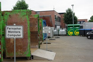 The vast Lunen site includes a household waste recycling centre